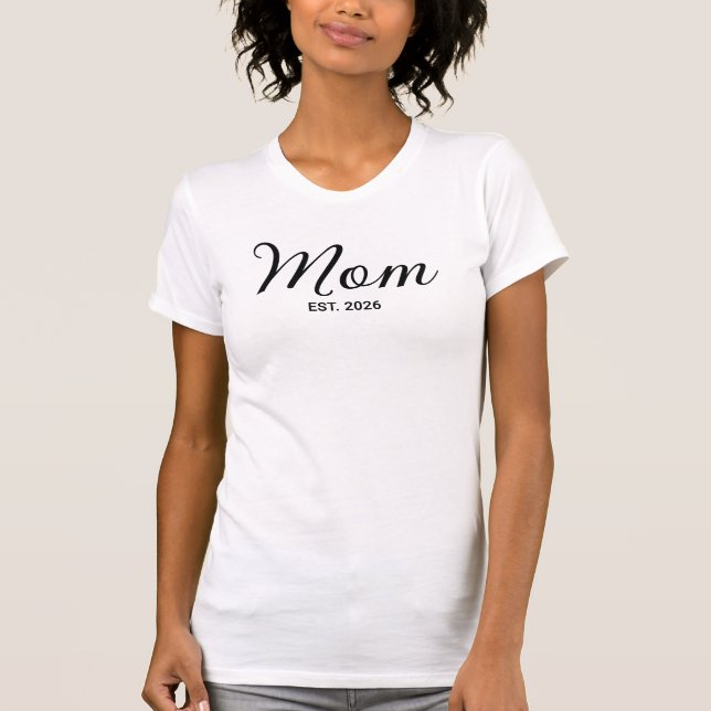Mamma etablerade ny mammaströja t shirt (Framsida)