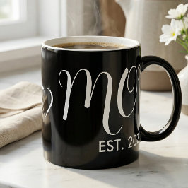 Mamma etablerade ny stor skrivstil hjärta Två-Tonad mugg