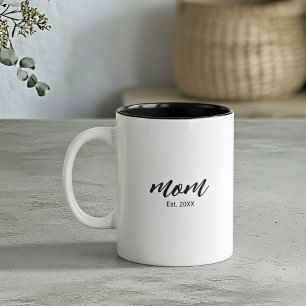 Mamma etablerade nytt mammskriptgåva Två-Tonad mugg