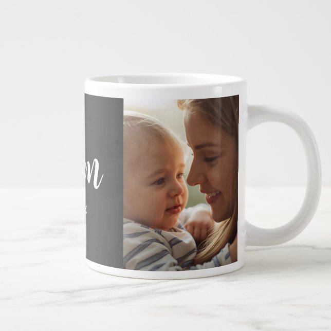 Mamma Etablerade Sig Svart Foto Specialmugg Jumbo Mugg (Höger)