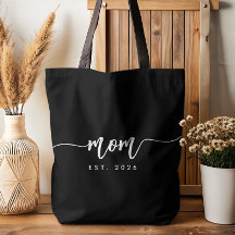 Mamma Etablerade Skrift Ny Mamma Present Svart
