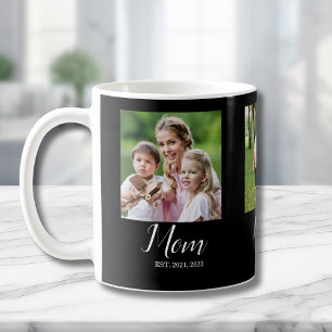 Mamma Etablerade Skrift Svart 3 Foto Kaffemugg
