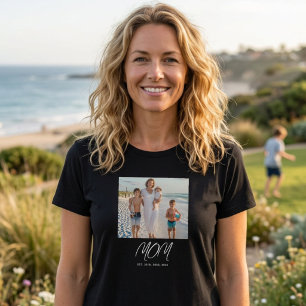 Mamma Etablerade Skript Foto T-Shirt
