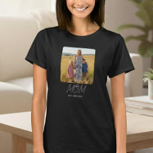 Mamma Etablerade Skript Foto T-Shirt