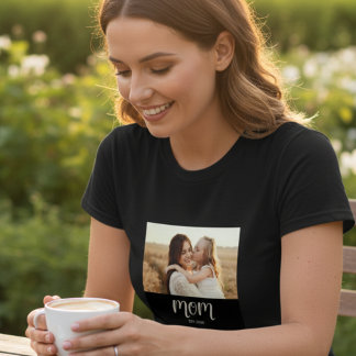 Mamma Etablerade Skript Foto T-Shirt