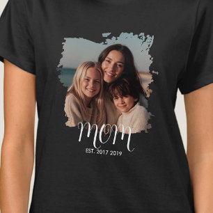 Mamma Etablerade Skript Foto T Shirt