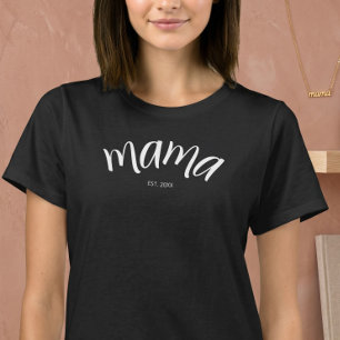 Mamma Etablerade Skript Minimalist År Ny Mamma T Shirt