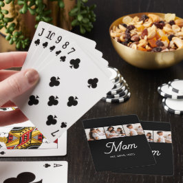 Mamma Etablerade Skript Svart 3 Foto Casinokort