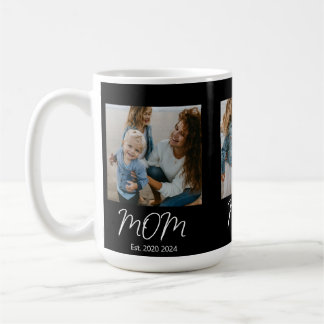 Mamma Etablerade Skript Svart 3 Foto Isolerad Kaffemugg