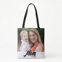 Mamma Etablerade Skript Vitt Foto