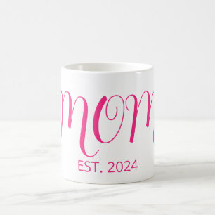 Mamma etablerade stor skrift Ny mammappresent Kaffemugg