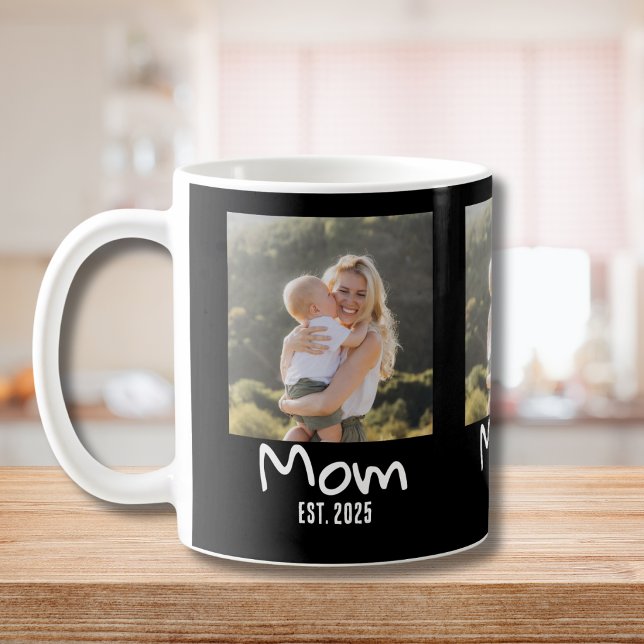 Mamma etablerade svart foto kaffemugg (Skapare uppladdad)