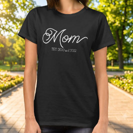 Mamma Etablerade Vitt Skript T Shirt
