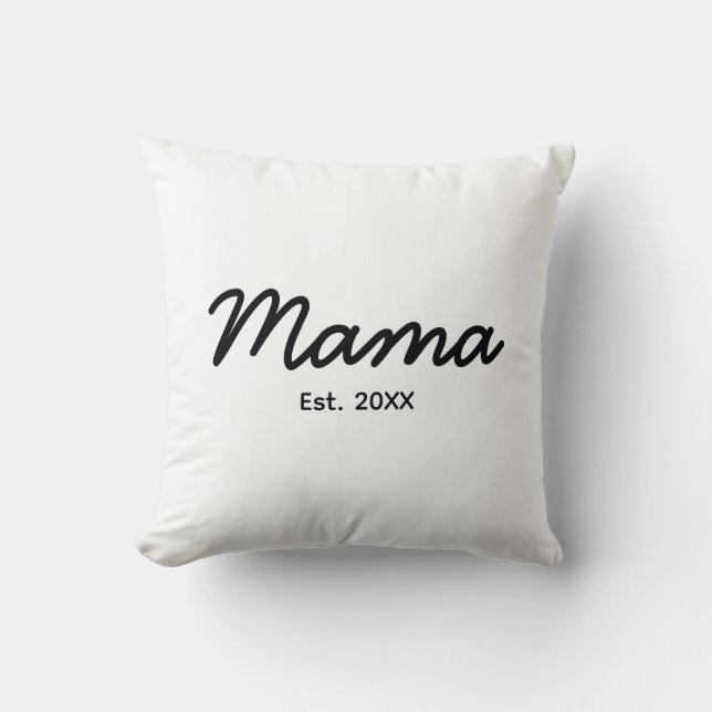 Mamma etablerat år | Mamma personligt datum Kudde (Framsida)