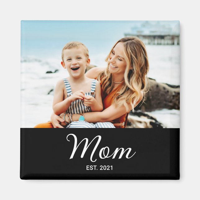 Mamma Etablerat Foto Present Magnet (Framsidan)
