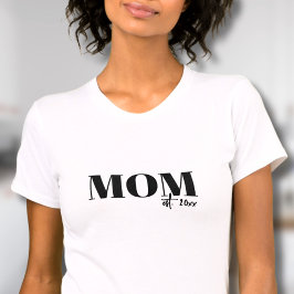 Mamma-etablerat skript enkelt t shirt