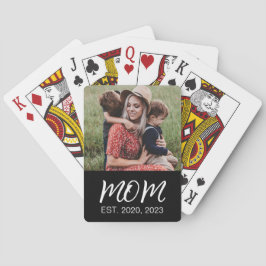 Mamma Etablerat skript, svart foto Casinokort
