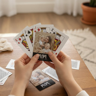 Mamma Etablerat skript, svart foto Casinokort