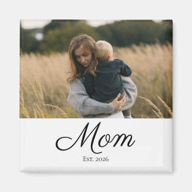 Mamma Etablished Foto Present Magnet (Framsidan)