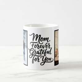 Mamma evigt tacksam för dig Mjuk skrift 2 Foto Kaffemugg