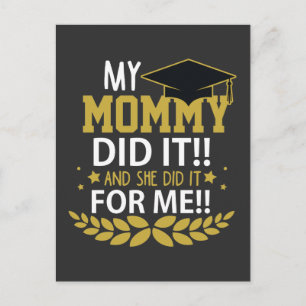 Mamma Examen Familj Appreciation Mamma Skola Vykort
