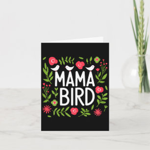 Mamma fågel söt blommig vår natur kärlek mamma kort