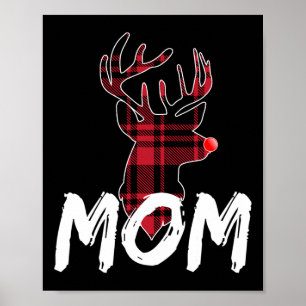 Mamma-familjen Matching Pajama - Jul Red Nose De Poster