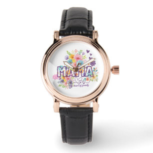 Mamma familjens hjärta Trendig design Armbandsur