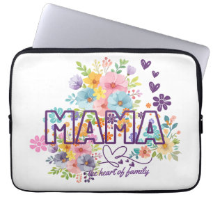 Mamma familjens hjärta Trendig design Laptop Fodral