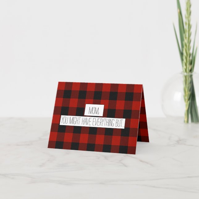 Mamma Får ett Barnbarn Jul Graviditet Meddelande (Framsida)