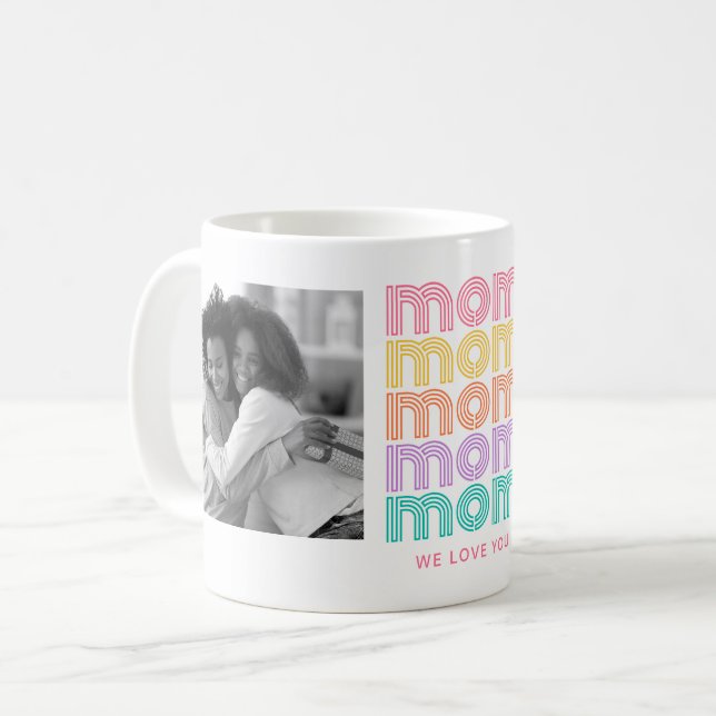 Mamma | Färggrafik för text och foton från Bright  Kaffemugg (Framsida vänster)