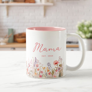 Mamma Färgrik äng Etableringsår Två-Tonad Mugg