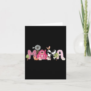 Mamma Farm Animal Birthday 1st Family Matching Par Kort