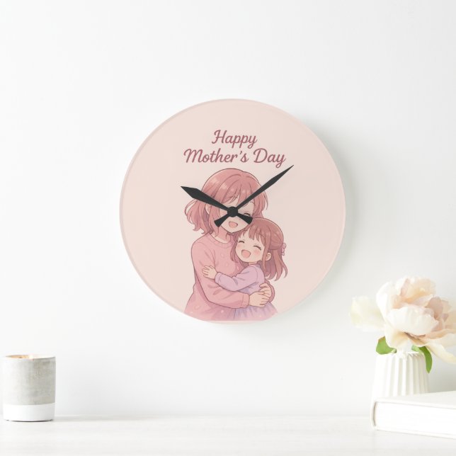 Mamma Favorite Färg Mors dag Card Stor Klocka (Hem)