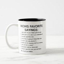 Mamma Favorite Ord Funny Mamma citerar Mugg
