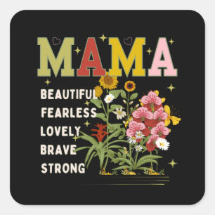 MAMMA Fearless Loely Mors dag Fyrkantigt Klistermärke