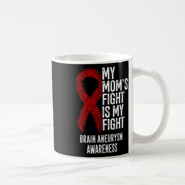 Mamma Fight är min kamp Brain Aneurysm-medvetenhet Kaffemugg (Höger)