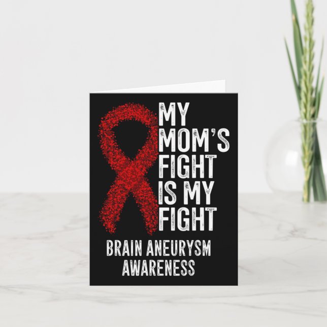 Mamma Fight är min kamp Brain Aneurysm-medvetenhet Kort (Framsida)