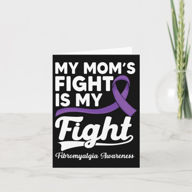 Mamma Fight är min Lila Fibromyalgia Awaren Kort (Framsida)