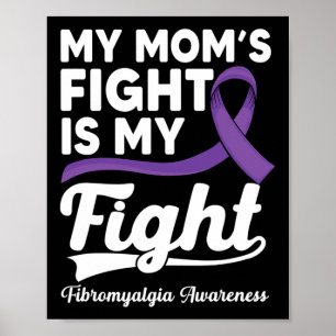 Mamma Fight är min Lila Fibromyalgia Awaren Poster