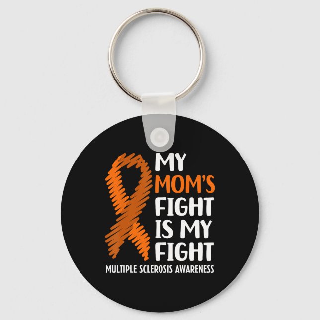 Mamma Fight Många Sclerosis Awareness Nyckelring (Framsida)