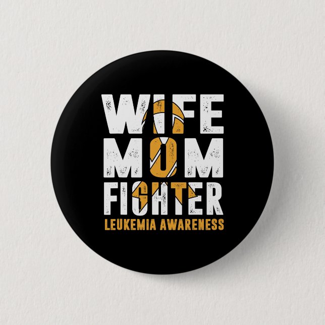 Mamma Fighter Leukemia Awareness Knapp (Framsida)