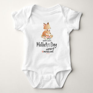 Mamma First Mors dag Baby Bodydräkt med Namn T Shirt