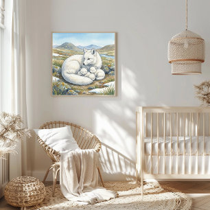 Mamma Fjällräv och Ungarnas Boplats Poster