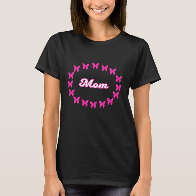 Mamma Fjärilar T Shirt (Framsida)