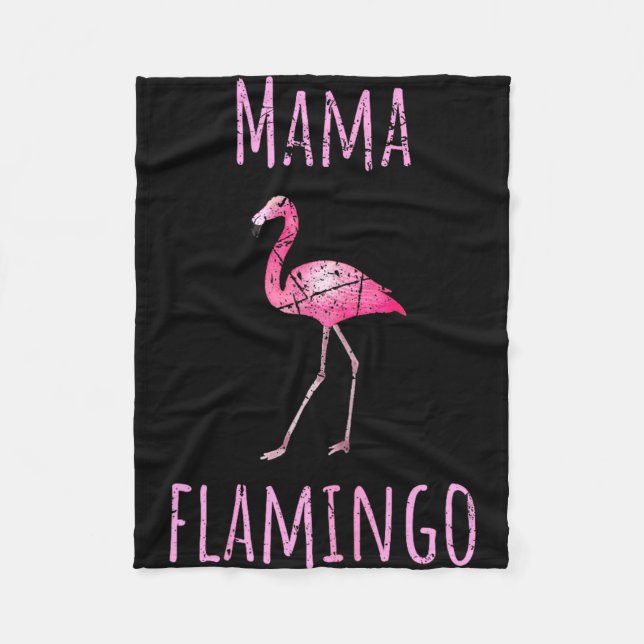 Mamma flamingo sommar fågel tropisk djur fleecefilt (Framsidan)
