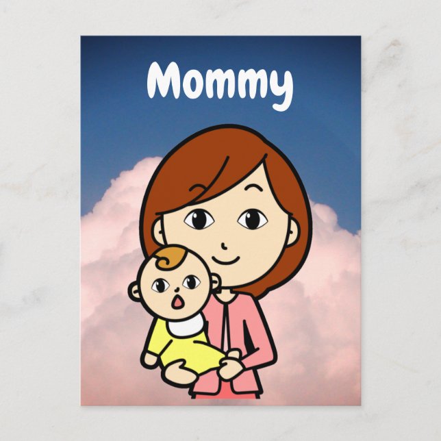 Mamma-flash-kort Vykort (Framsida)