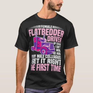Mamma Flatbed Truck Driver Funny Women Flatbedder  T Shirt