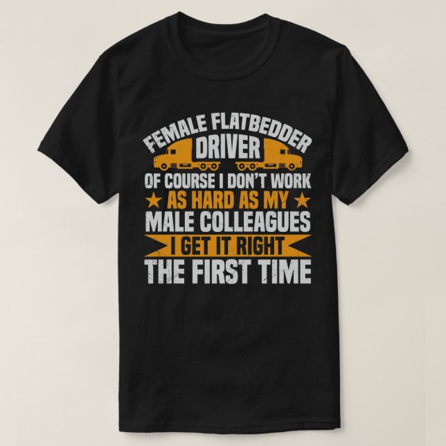 Mamma Flatbed Truck Driver Funny Women Flatbedder  T Shirt (Design framsida)