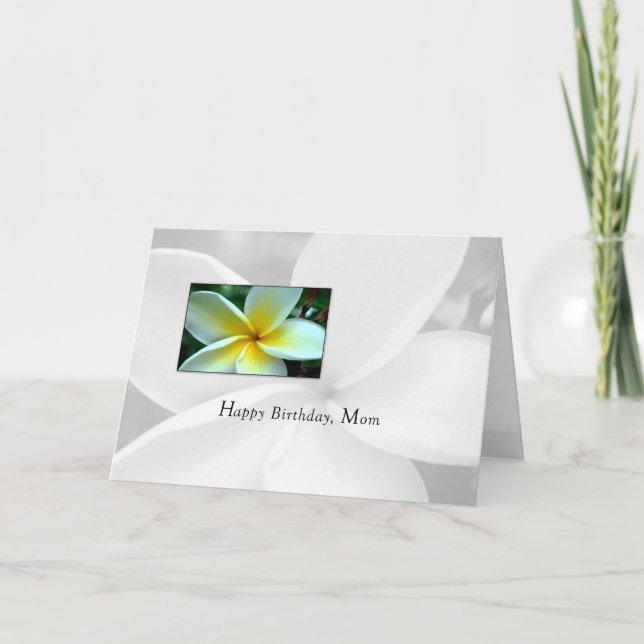 Mamma födelsedag, enkelblomma kort (Framsida)